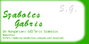 szabolcs gabris business card